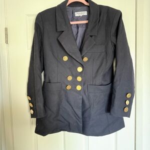 Yves Saint Laurent Midnight Blazer with Gold Accents